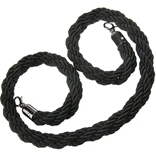 Absperrseil OTOTEC , gedreht, 1,5 m – schwarz