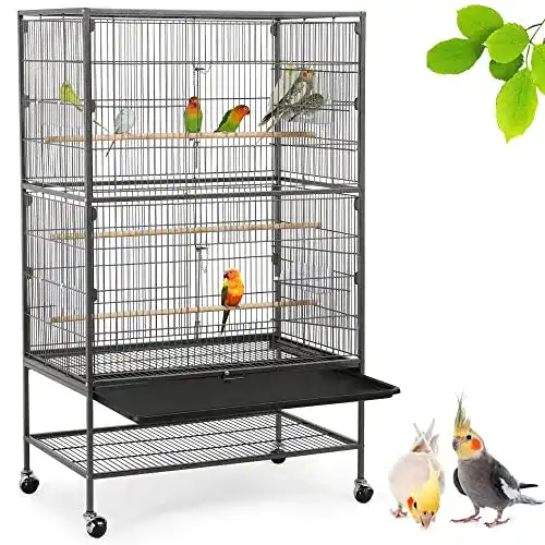 Vogelvoliere Yaheetech Nagerkäfig aus Metall Vogelkäfig