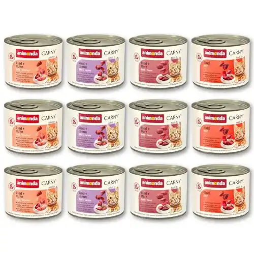 Katzenfutter animonda Carny Adult, Herzhafte Variation, 12 x 200 g