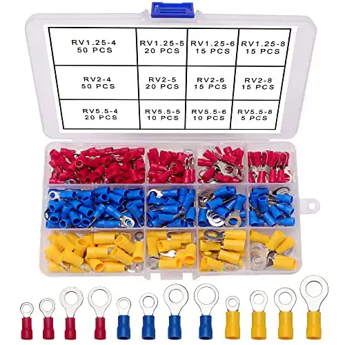 Die beste Kabelschuhe YIXISI 245 Stücke Ring Set, Quetschverbinder Set 2026 Test Bestseller Kabelschuhe YIXISI 245 Stücke Ring Set, Quetschverbinder Set