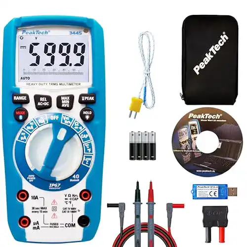 Peaktech-Multimeter PeakTech 3445 True RMS Digital, wasserdicht