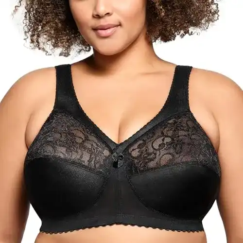 BH Glamorise Damen Bügelloser MagicLift-Stütz für große Größen