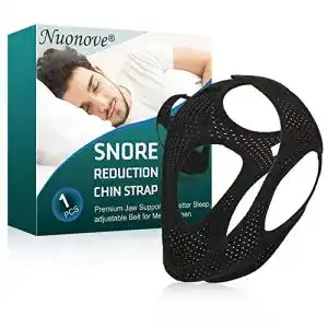 Schnarchmaske Nuonove Kinnriemen, Anti Schnarchen, Schwarz