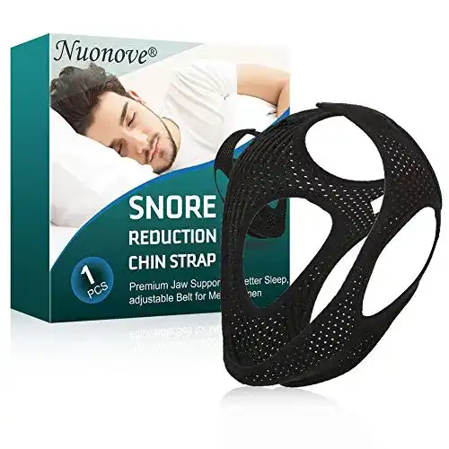 Schnarchmaske Nuonove Kinnriemen, Anti Schnarchen, Schwarz