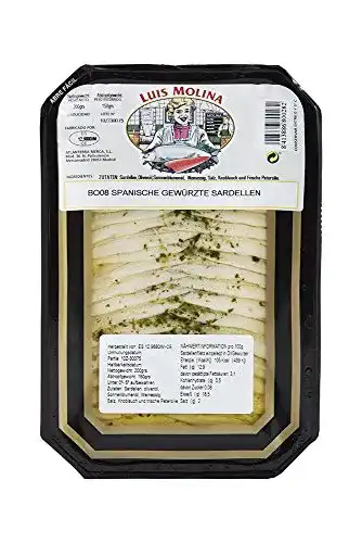 Sardellen Luis Molina Spanische Gewürzte Filets, 200 g