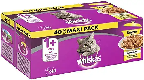 Whiskas-Nassfutter whiskas 1+ Katzenfutter Ragout Geflügel