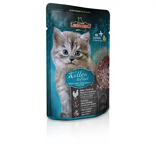 Kitten-Nassfutter LEONARDO HOME Leonardo, Geflügel, 16x85g