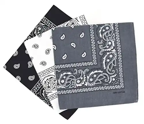 Bandana Laciteinterdite Set 3 Paisley Damen und Herren 57x57cm