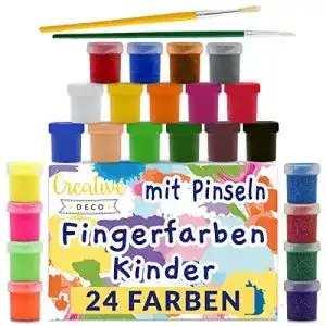 Fingerfarben Creative Deco Kinder Ungiftig Bastel-Farbe Set