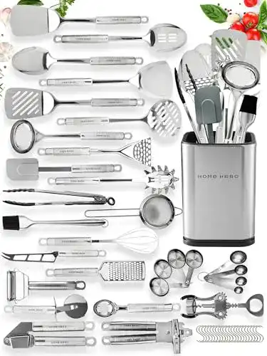 Kochlöffel-Set Home Hero 29-teilige Küchenhelfer Set Edelstahl