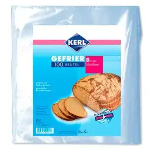 Gefrierbeutel KERL Tiefgefrier-Beutel 8 l, 30 x 50 cm, 100 Stück