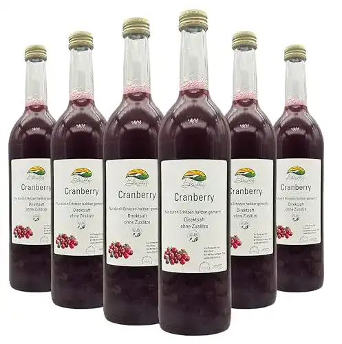 Cranberrysaft Bleichhof Cranberry-Saft (100% vegan) – (6×0,72L)