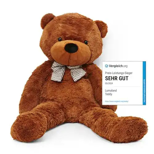 Teddy Lumaland Riesen XXL bär Plüsch Kuschelbär mit Knopfaugen