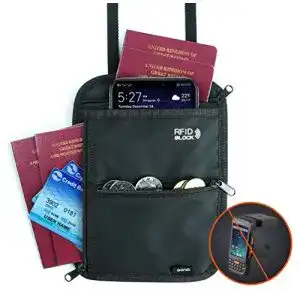 Brustbeutel Eono Amazon Brand, mit mehreren Taschen, RFID