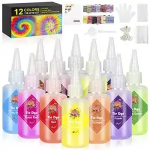 Batikfarben Emooqi Tie Dye Kit, 12 Textilfarben Set
