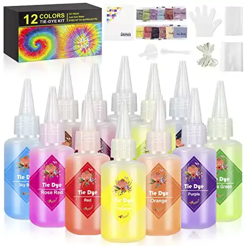 Die beste Batikfarben Emooqi Tie Dye Kit, 12 Textilfarben Set 2026 Test Bestseller Batikfarben Emooqi Tie Dye Kit, 12 Textilfarben Set