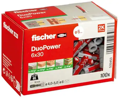 Dübel Fischer DUOPOWER 6 x 30, Universal, 100 Stück