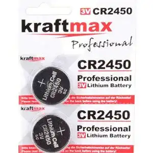 CR2450 kraftmax 2er Pack Lithium Hochleistungs-Batterie
