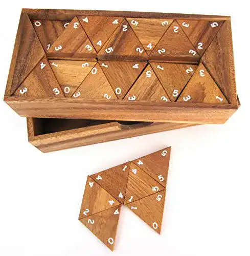 Triomino LOGOPLAY Tridomino, Dreieck-Domino, aus Holz