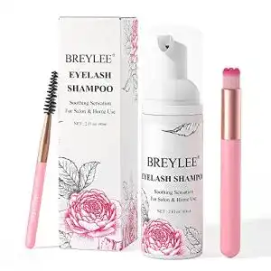 Wimpernshampoo BREYLEE, Wimpernschaum mit 2 Bürsten