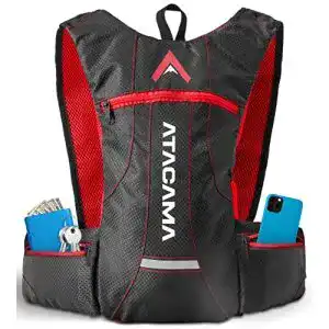 Trinkrucksack Atacama Laufrucksack Fach f. Trinkblase 2L (Rot)