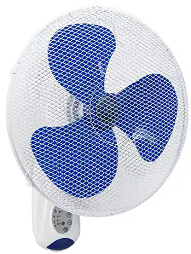 Wandventilator Bestron mit Fernbedienung, Dauernutzung von 7,5h