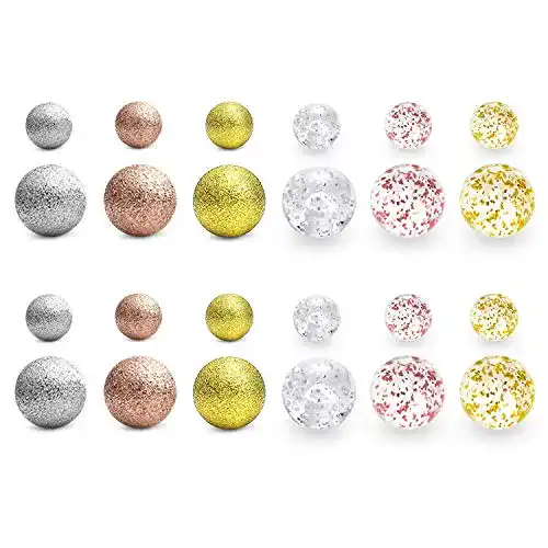 Piercing-Kugeln JFORYOU Piercing Kugel 14G 1,6mm Gewinde