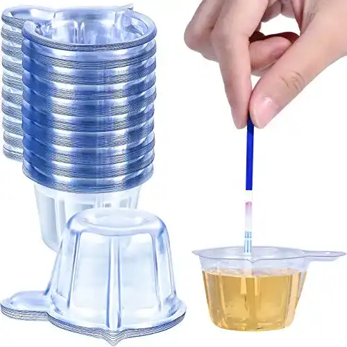 Urinbecher Boao 200 Stück Urin Becher Kunststoff, 40 ml