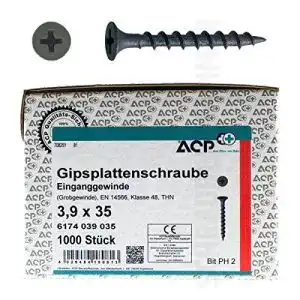 Schnellbauschrauben ACP Grobgewinde 3,9 x 35 mm, 1000 Stück