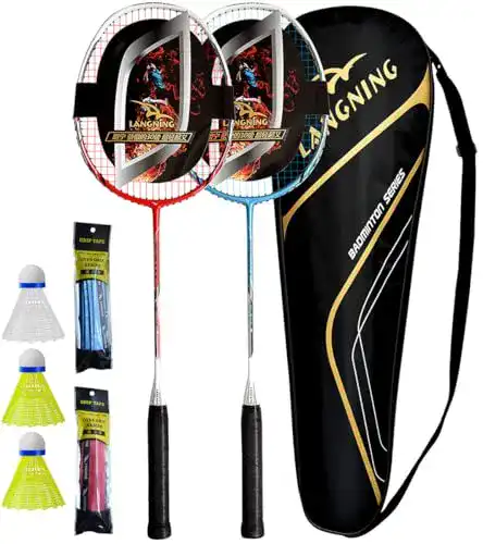 Badminton-Set LANGNING badmintonschläger Profi Set 2