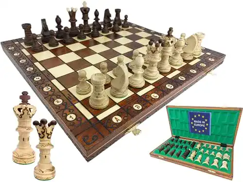 Schachbrett Chessebook Schachspiel aus Holz 52 x 52 cm