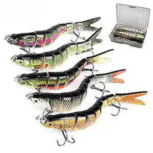 Jerkbait Kastwill Kunstköder Angel-Köder Wobbler Set Multi Verbunden Swimbait Bass Köder