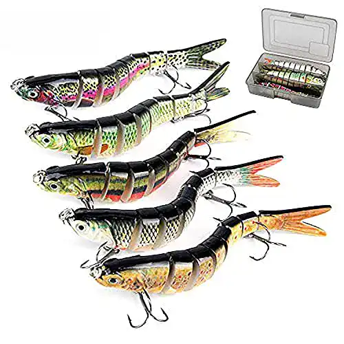 Jerkbait Kastwill Kunstköder Angel-Köder Wobbler Set Multi Verbunden Swimbait Bass Köder