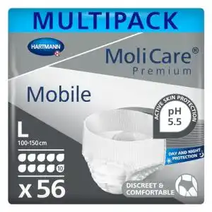 Inkontinenz-Slip Damen Molicare Mobile Einweghose, 4×14 Stück