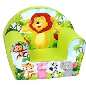 Kindersessel Delsit Babysessel Kinder Sessel für Jungen Zoo Grün