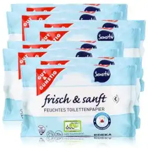 Feuchtes-Toilettenpapier Gut & Günstig 8 Pack (560 Blatt)