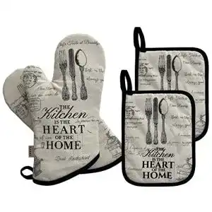 Ofenhandschuhe GREVY 1 Paar Lang 32 cm, Set 18*23 cm