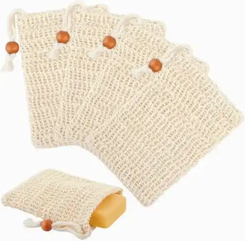 Seifensäckchen Willingood 4x, 100% Natürliches Sisal Seifenbeutel