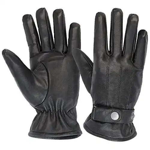 Lederhandschuhe Herren ALPIDEX Herren Lederhandschuhe Warm Gefüttert