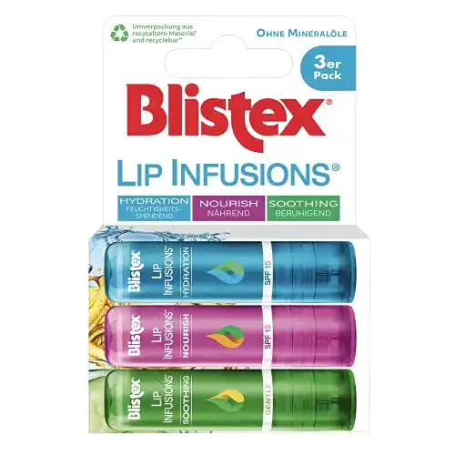 Die beste Blistex-Lippenpflege Blistex ® 3er Pack Lip Infusions 2026 Test Bestseller Blistex-Lippenpflege Blistex ® 3er Pack Lip Infusions
