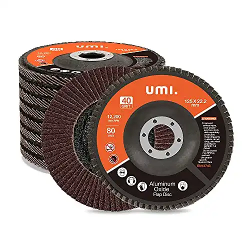 Fächerscheiben Umi Amazon Brand, 10 Stück 125 mm x 22,2 mm