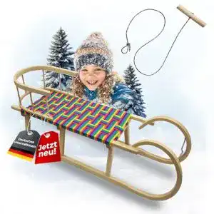 Holzschlitten mit Lehne BambiniWelt by Rafael K. BAMBINIWELT