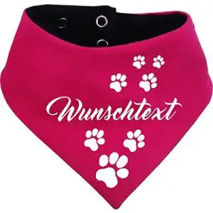 Hundehalstuch Kleiner Fratz beidseitig, mit Ihrem Wunschtext
