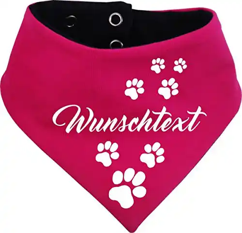 Hundehalstuch Kleiner Fratz beidseitig, mit Ihrem Wunschtext