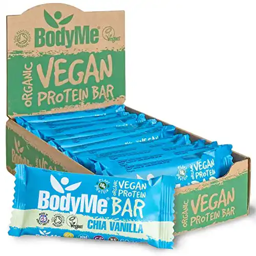 Vegane Proteinriegel BodyMe, Roh Chia Vanille | 12 x 60g