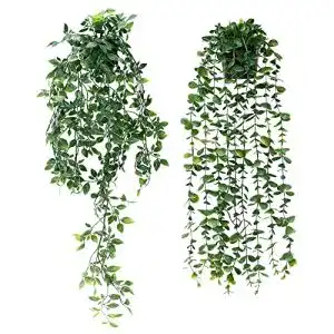 Hängepflanze KingYH 2 Stück Künstlich Hängend Pflanze 87cm