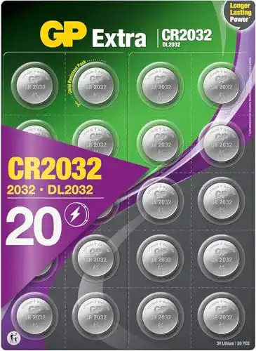 CR2032 GP TONER GP Batteries Extra Lithium 3V, 20 Stück