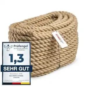 Schiffstau Seilwerk STANKE Juteseil Naturfasern gedreht 30mm 5m