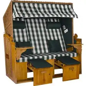 Strandkorb (3-Sitzer) Webavita, Ostsee XXL, montiert, Vollieger