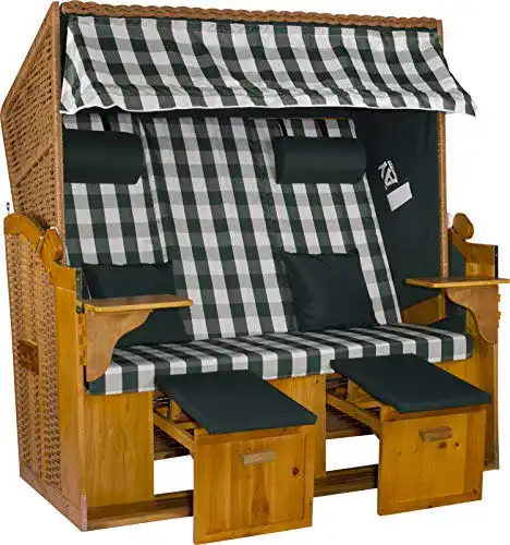 Strandkorb (3-Sitzer) Webavita, Ostsee XXL, montiert, Vollieger